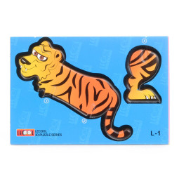 dieren puzzelkaart