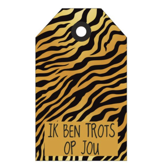 label tijger trots op jou