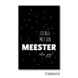 kadolabel zo blij met een meester zoals jij