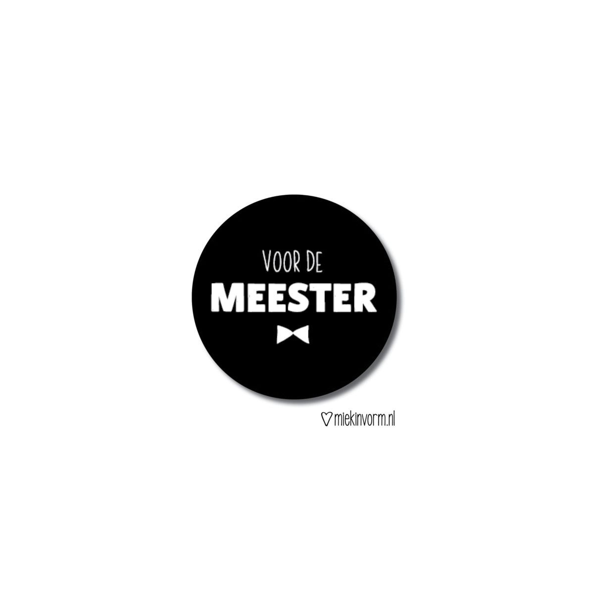 sticker voor de meester