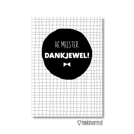 kaart he meester dankjewel