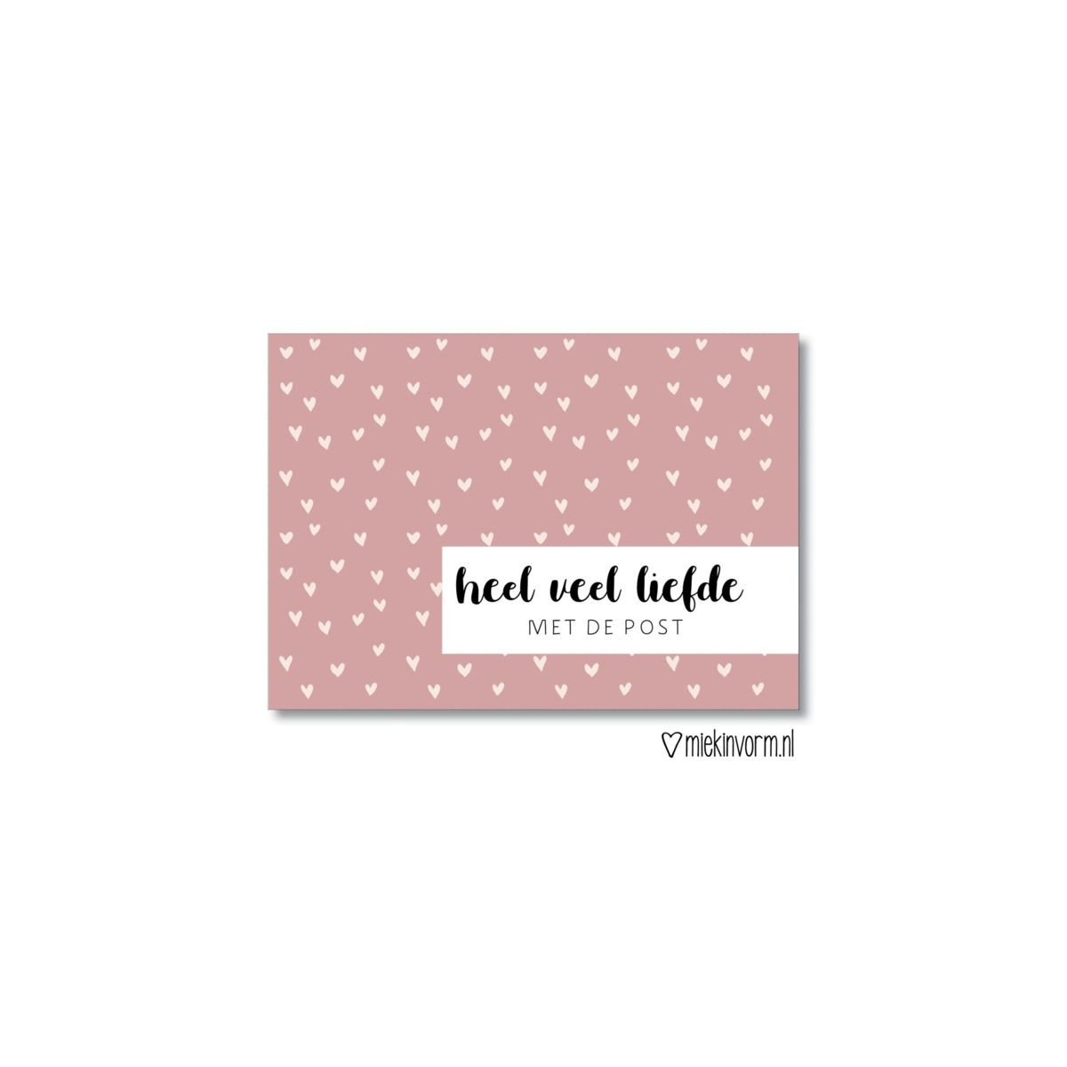 kaart heel veel liefde met de post
