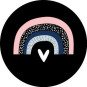 sticker regenboog zwart