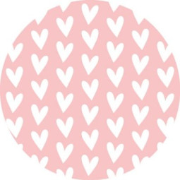 sticker roze witte hartjes