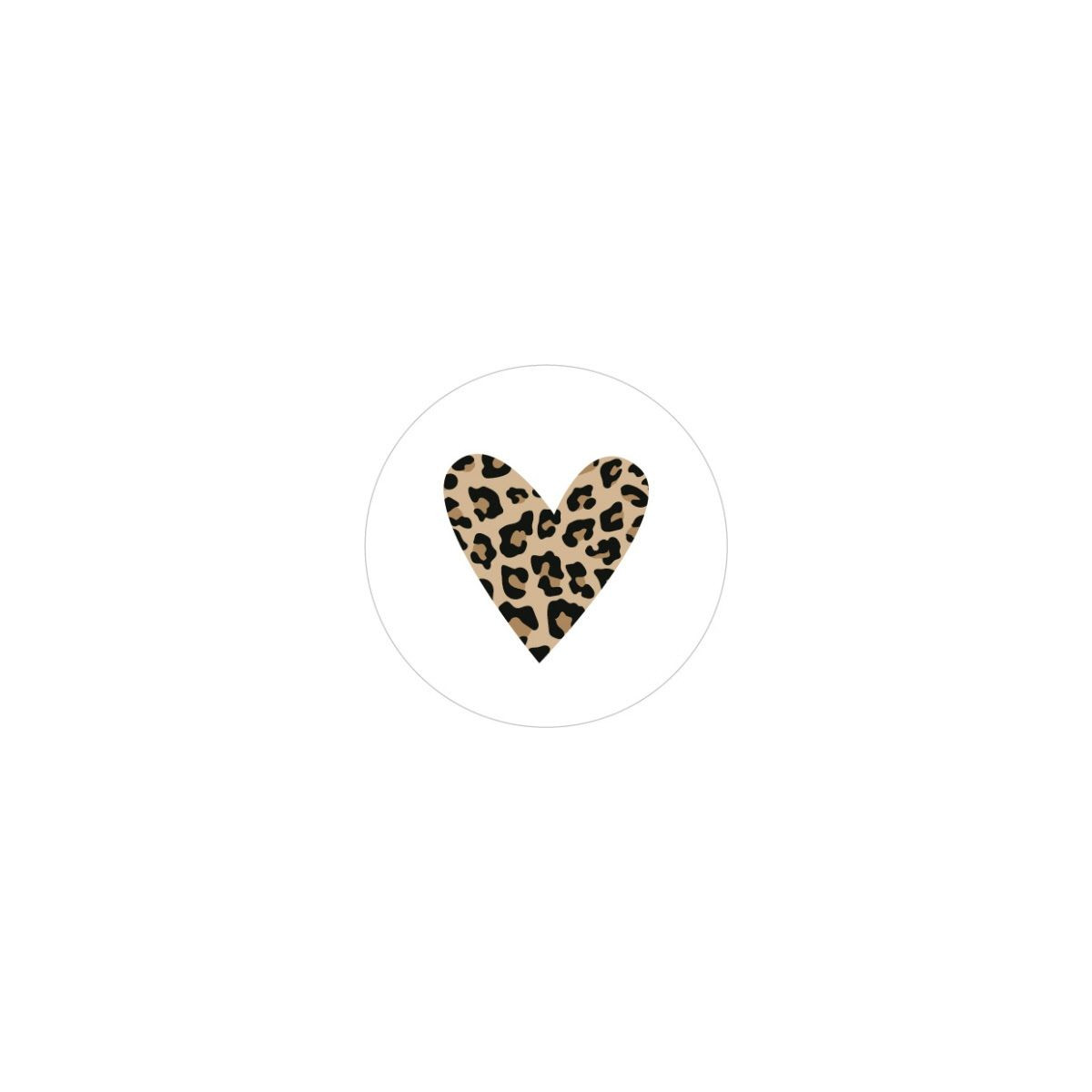 sticker wit leopard hart