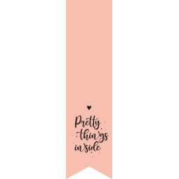 labelsticker pretty things inside roze