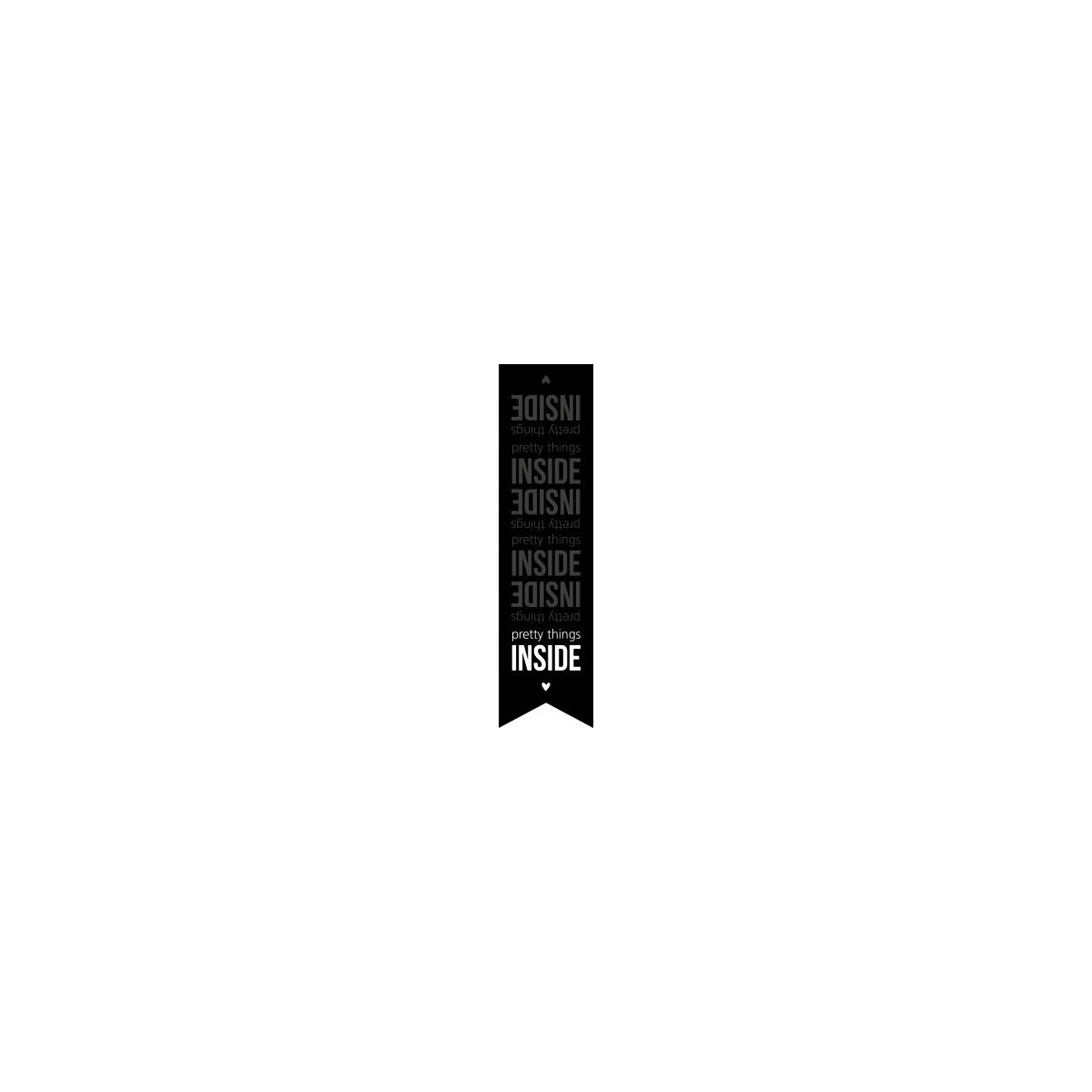 Labelsticker pretty things inside zwart/wit 10 stuks