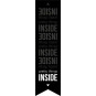 Labelsticker pretty things inside zwart/wit 10 stuks