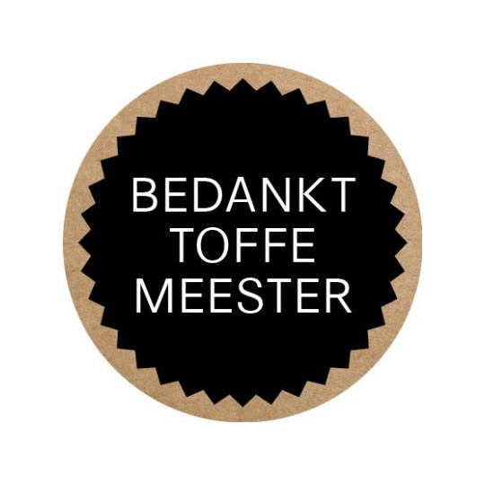 sticker bedankt toffe meester
