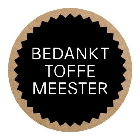 sticker bedankt toffe meester