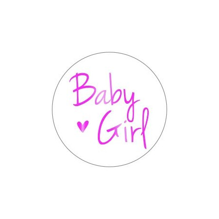 sticker baby girl goudfolie