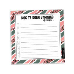 notitieblok nog te doen vandaag of morgen