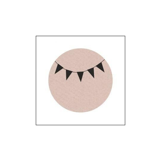 sticker zwart kraft vlaggetjes