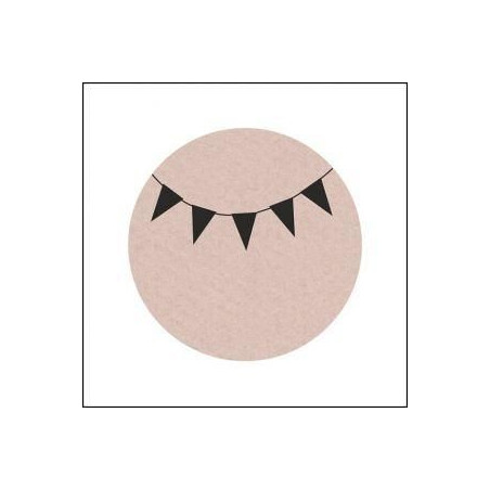 sticker zwart kraft vlaggetjes