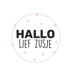 sticker hallo lief zusje