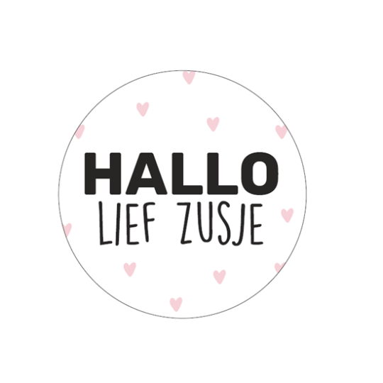 sticker hallo lief zusje