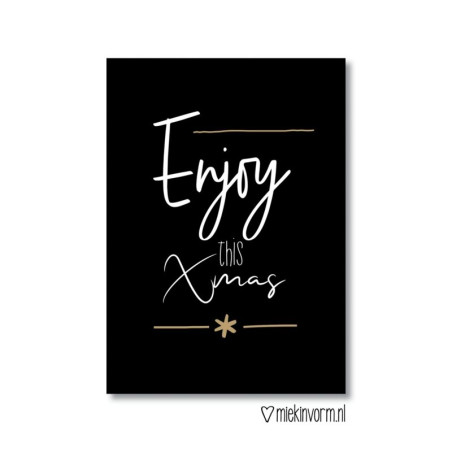 kerstkaart enjoy this Xmas