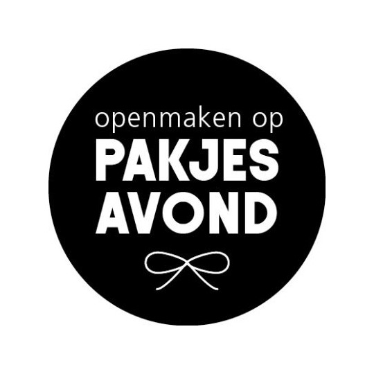 sticker openmaken op pakjesavond