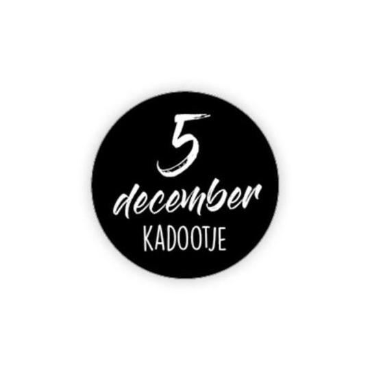 sticker 5 december kadootje