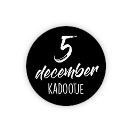 sticker 5 december kadootje