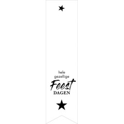 labelsticker hele fijne feestdagen