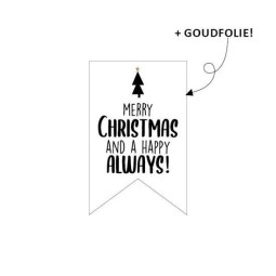 kerst sticker vaantje happy always