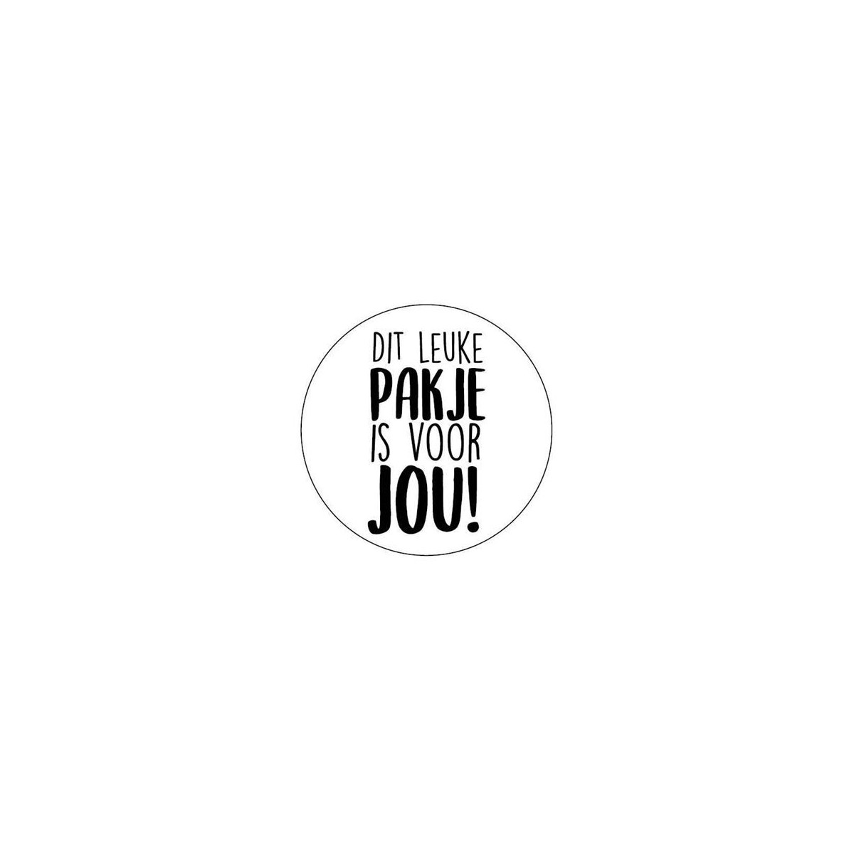 sticker pakje voor jou