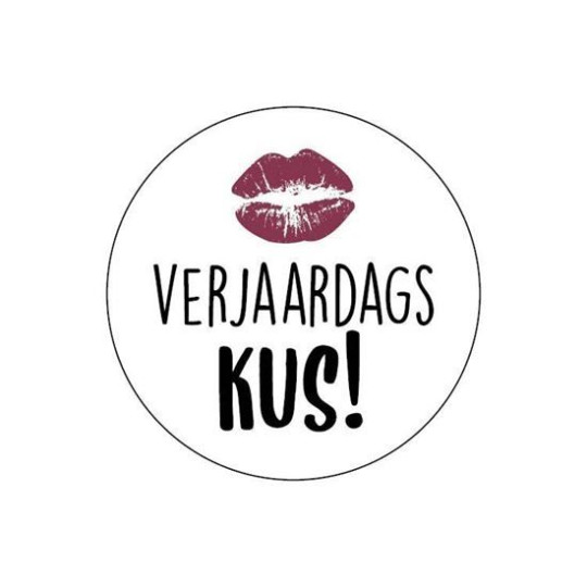 Sticker Verjaardagskus 10 stuks