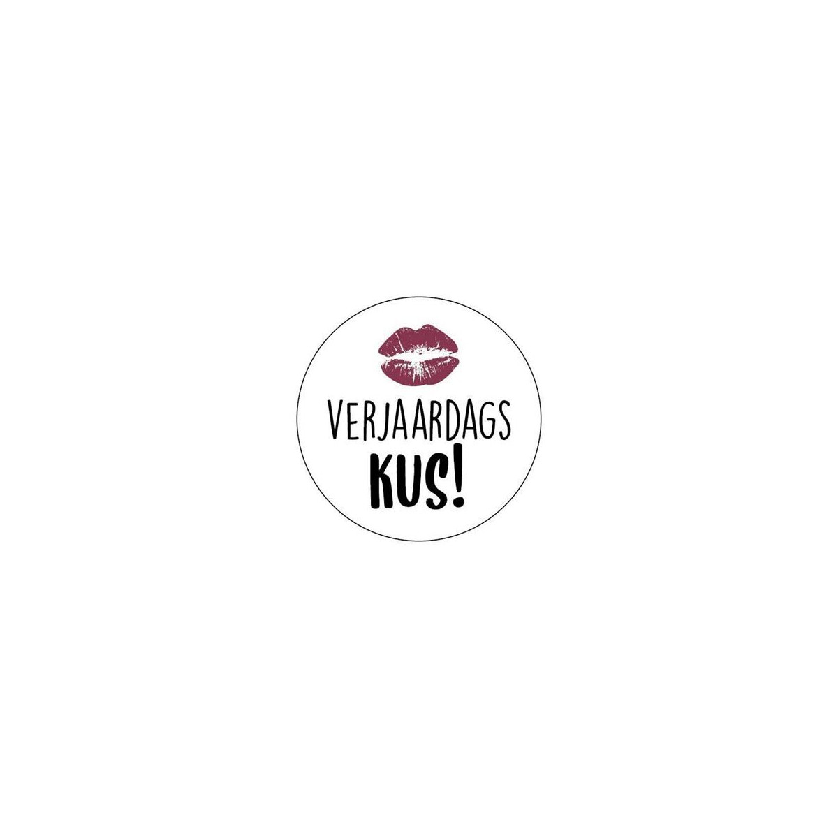 Sticker Verjaardagskus 10 stuks