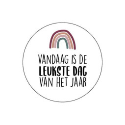 sticker regenboog leukste dag