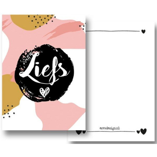 kaart liefs roze