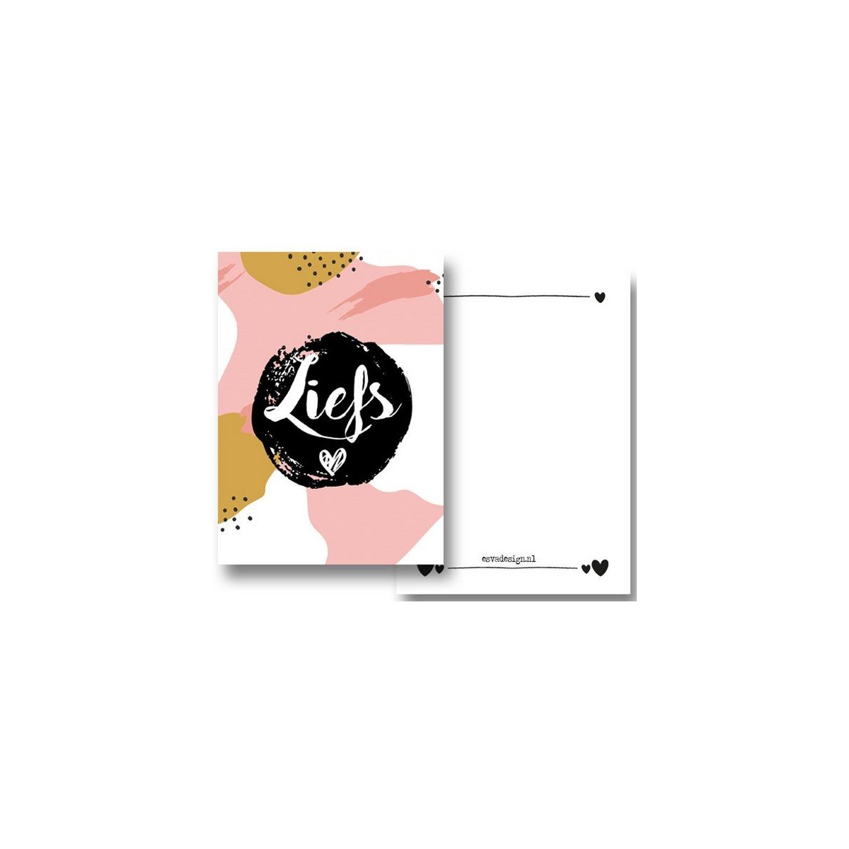 kaart liefs roze