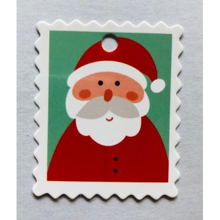kerst postzegel label kerstman