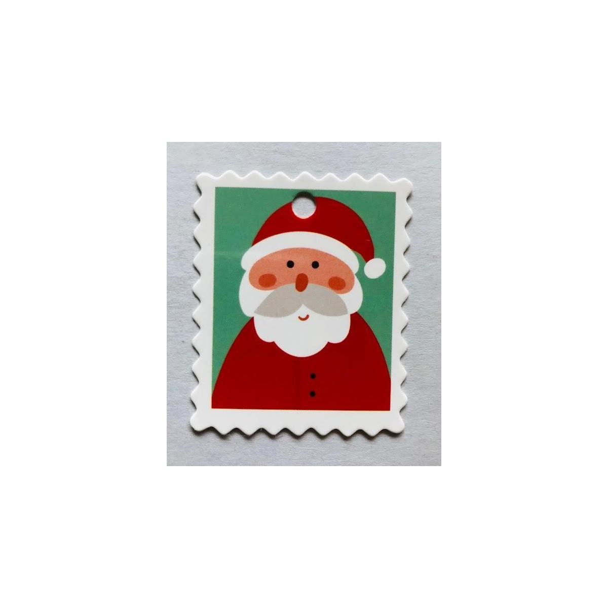 kerst postzegel label kerstman