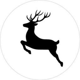 kerst sticker rendier