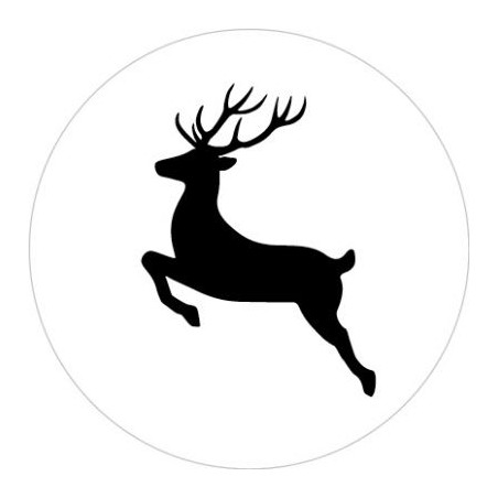 kerst sticker rendier