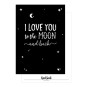 kaart love moon zwart