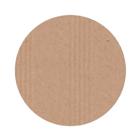 sticker rond kraft blanco