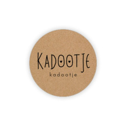 kraft sticker kadootje