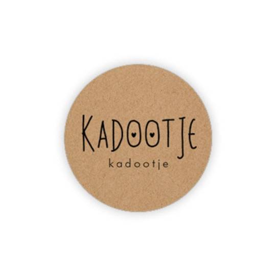 kraft sticker kadootje