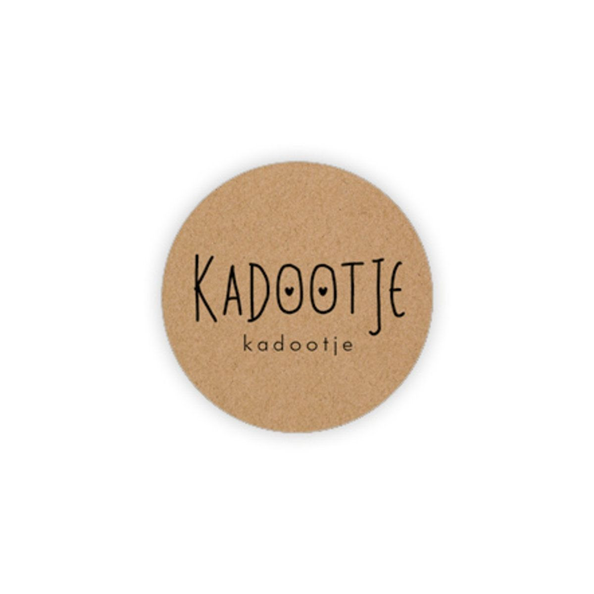 kraft sticker kadootje