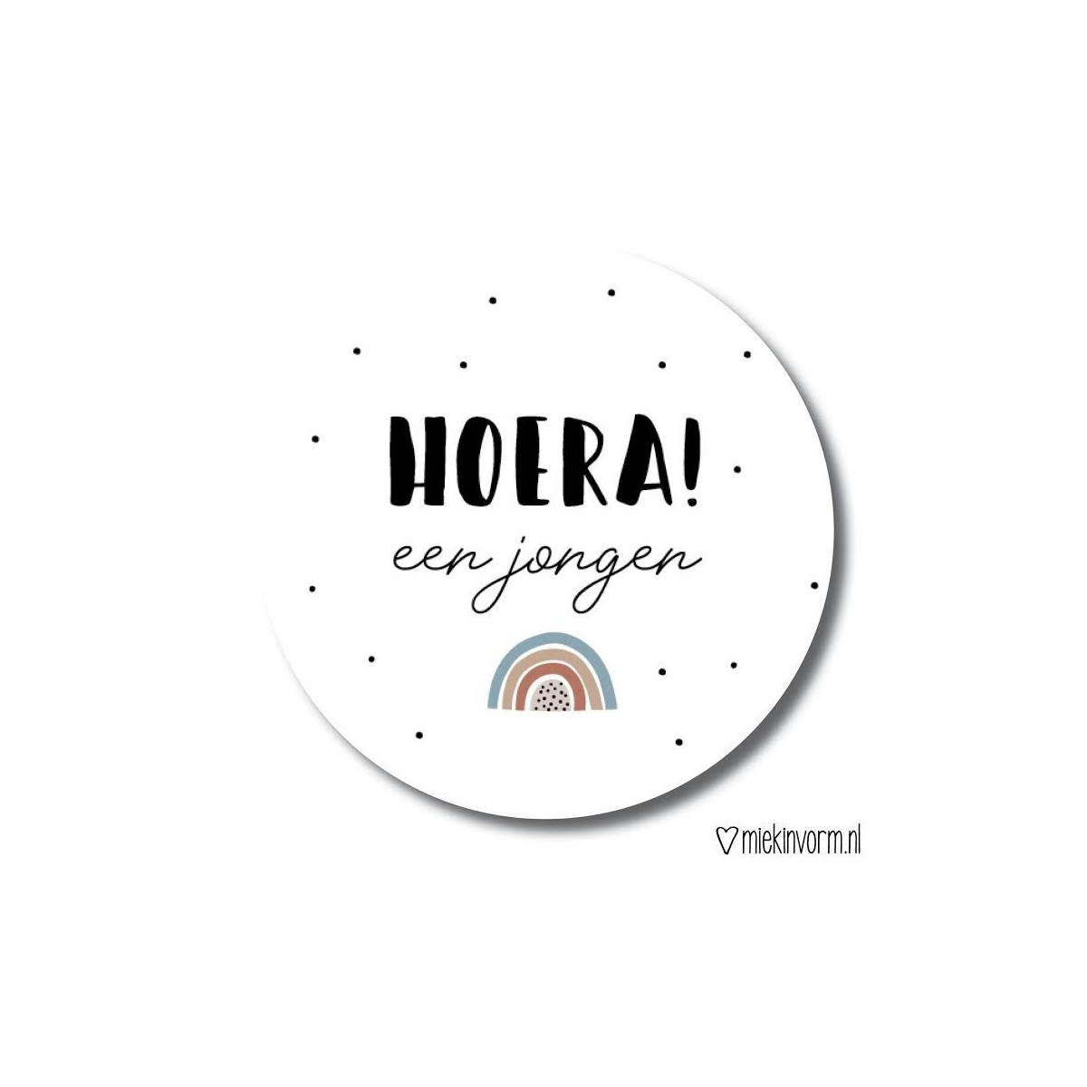 sticker regenboog jongen
