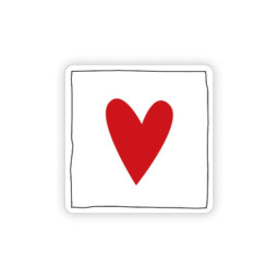 sticker vierkant hart
