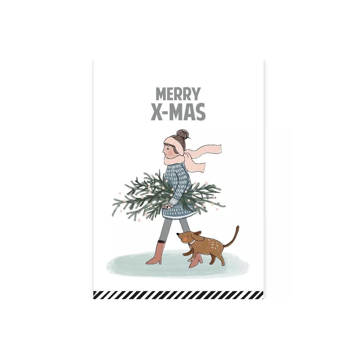 kaart Xmas meisje
