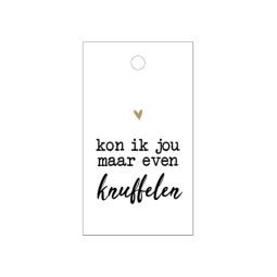 kadolabel knuffelen