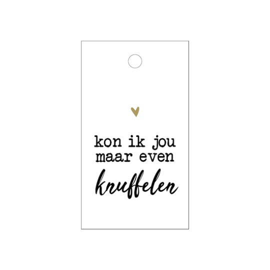 kadolabel knuffelen