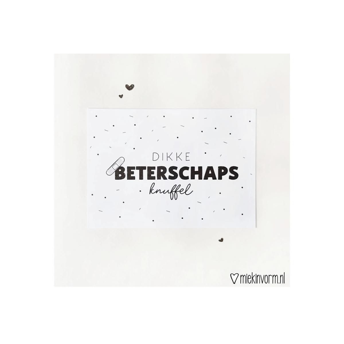 kaart dikke beterschapsknuffel