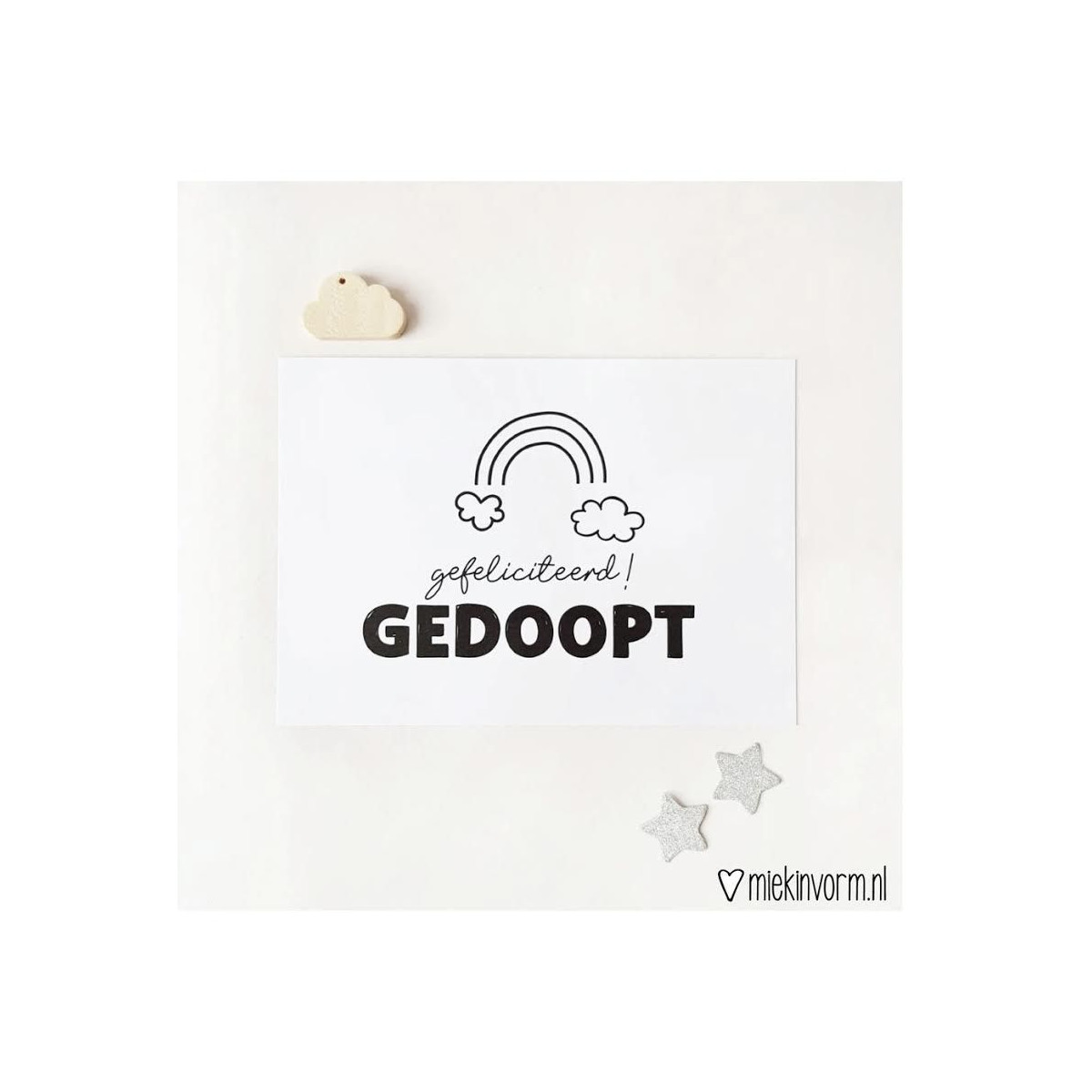 kaart gedoopt gefeliciteerd