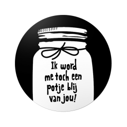 sticker potje blij