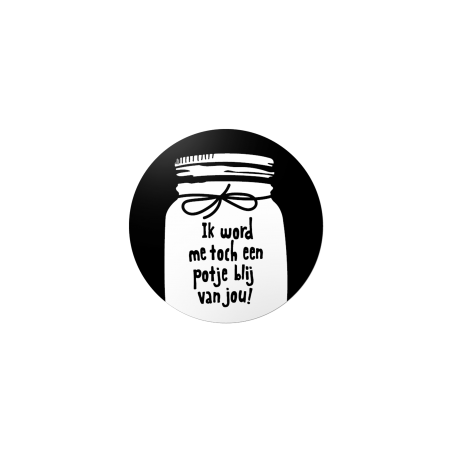 sticker potje blij